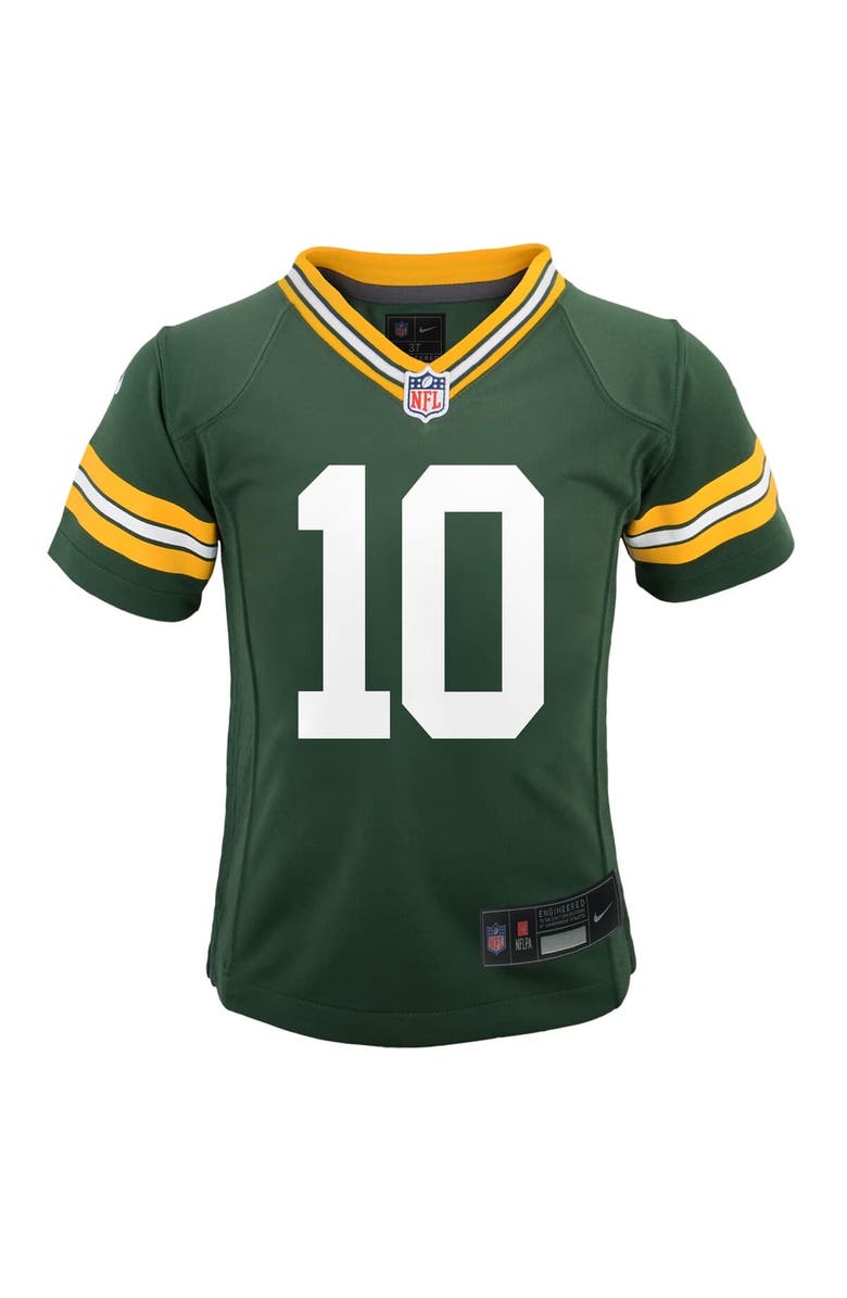 Nike Preschool Nike Jordan Love Green Green Bay Packers Team Player Game Jersey, Alternate, color,