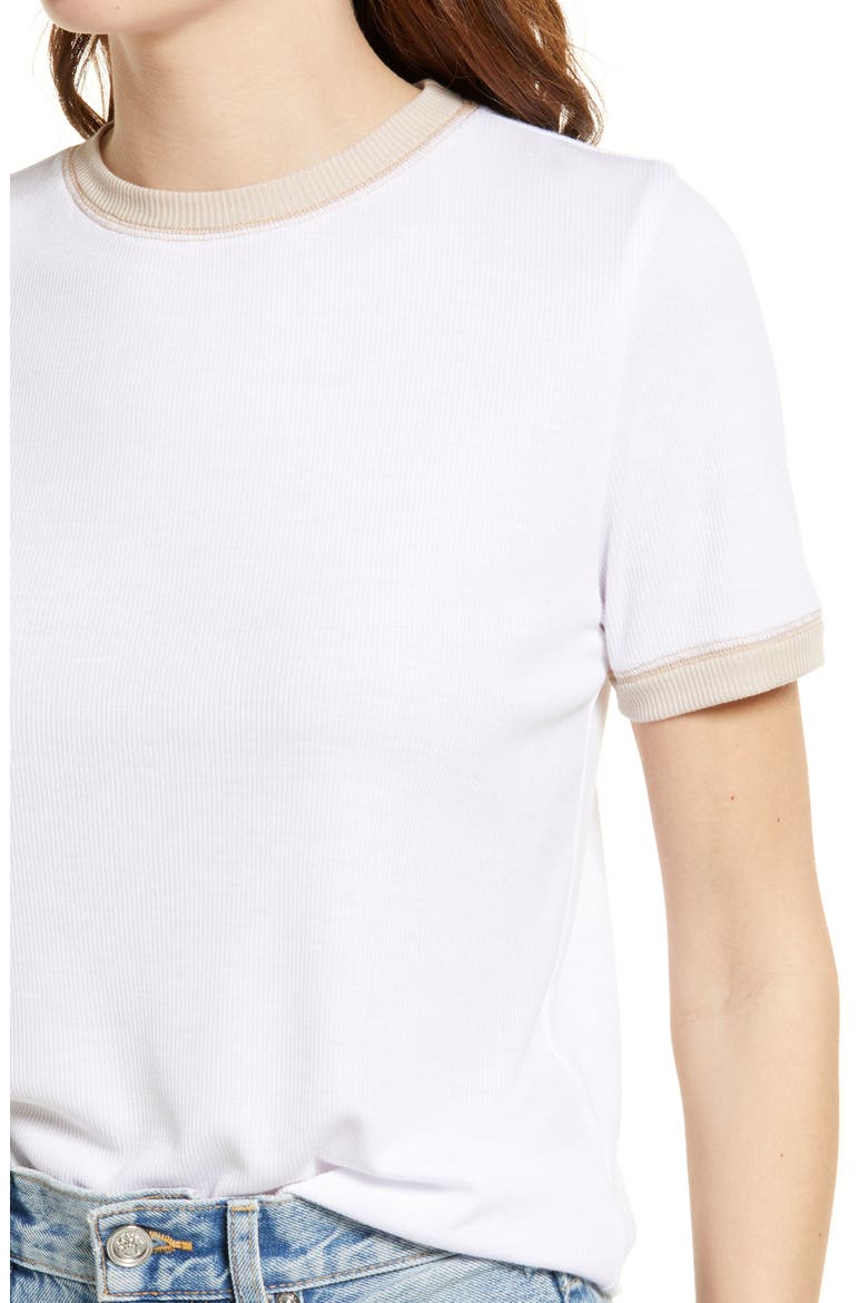 Ringer Tee, Alternate, color, WHITE-TAN COMBO