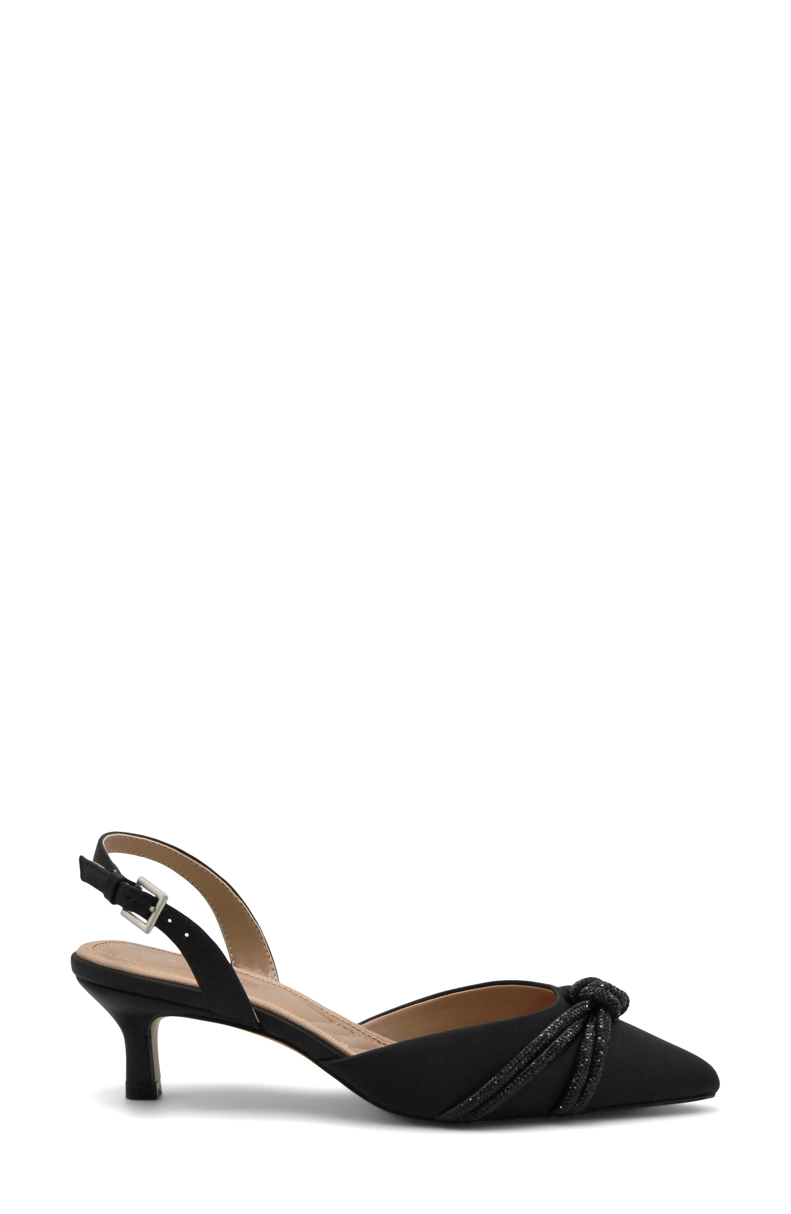Adrienne Vittadini Sabriel Kitten Heel Slingback Pump, Alternate, color, Black-St