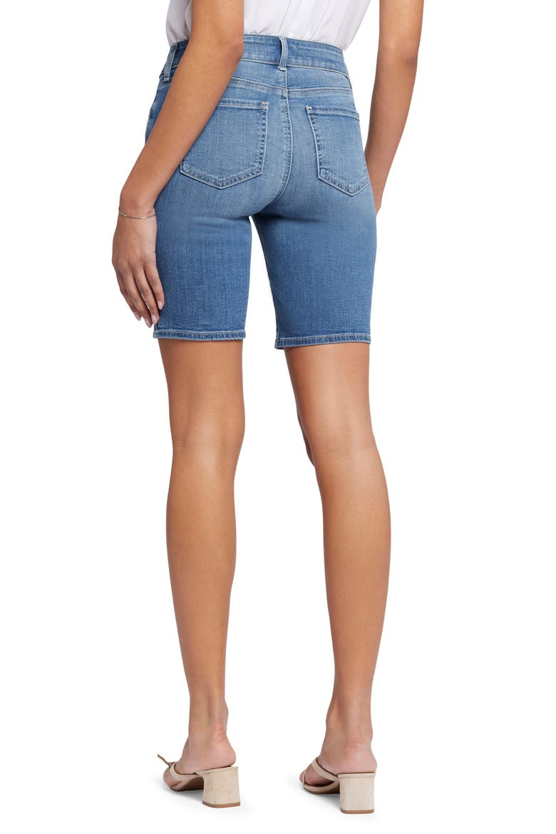 Ella Side Slit Denim Shorts, Alternate, color, FAIRMONT
