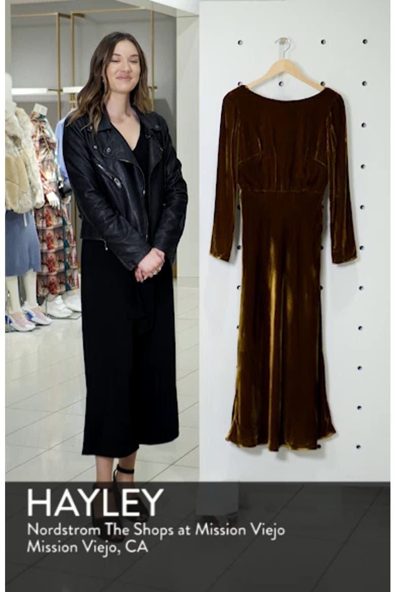 Tina Cowl Back Velvet Dress video