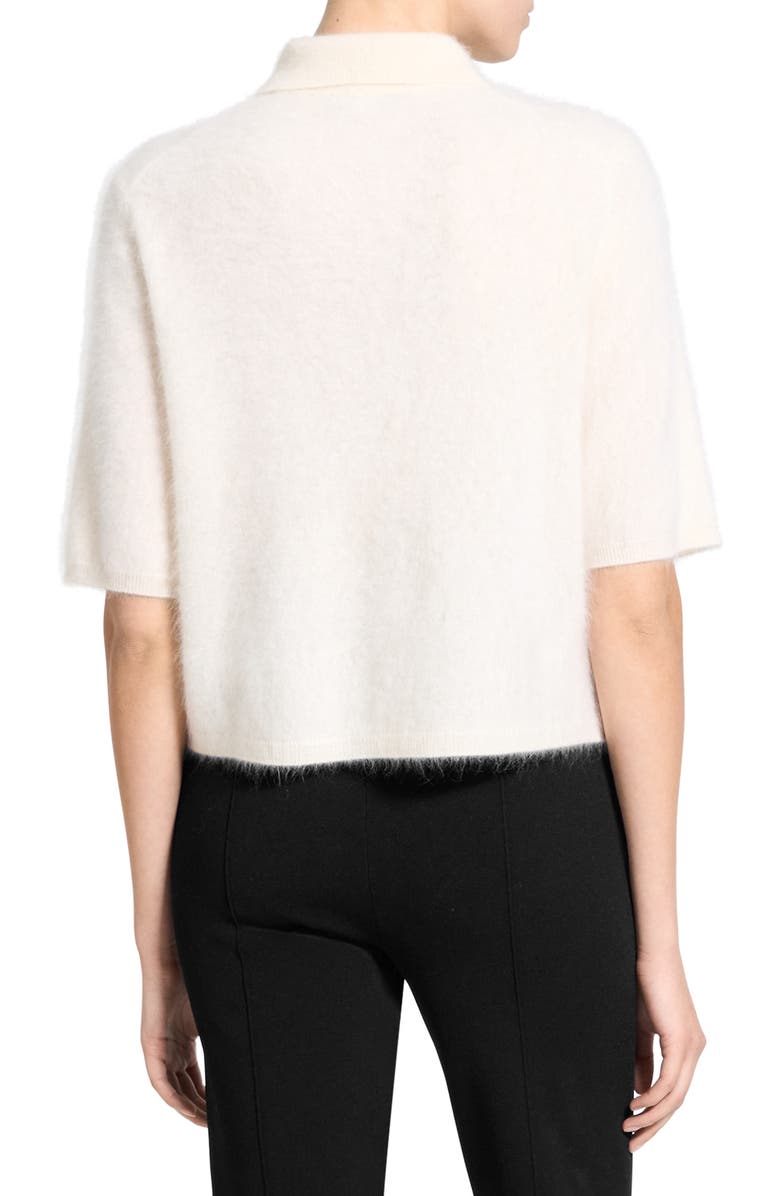 Theory Brushed Cashmere Short Sleeve Cardigan, Alternate, color,