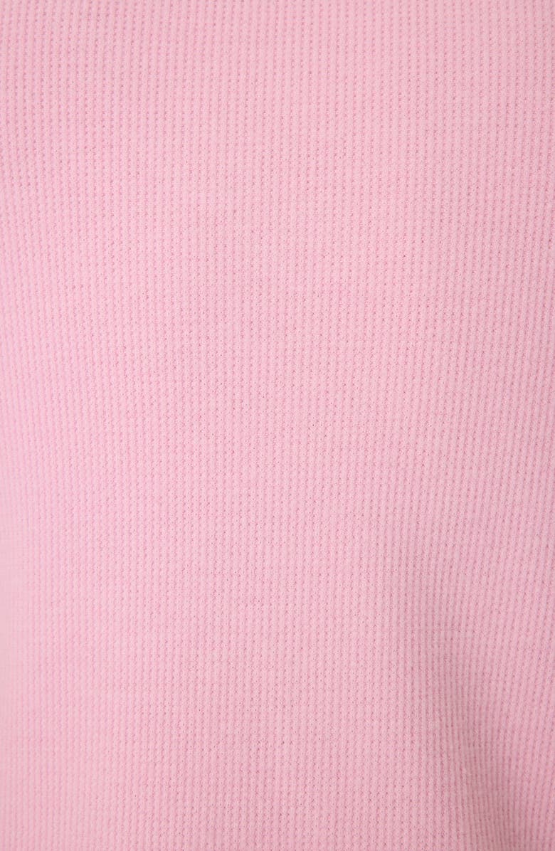 PJ Salvage Wish You Were Here Waffle Knit Pajama Shorts, Alternate, color, Pink Violet