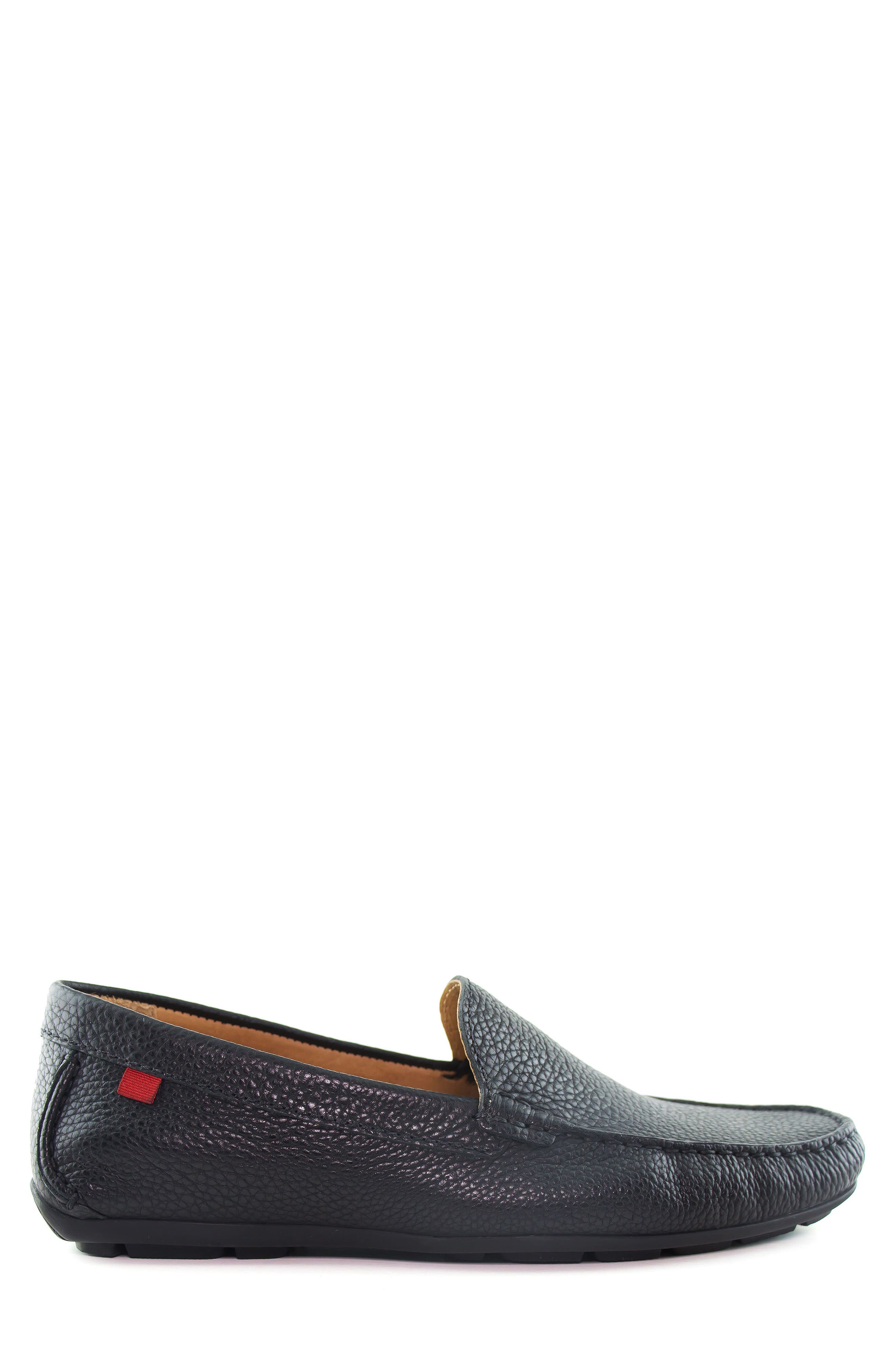 Broadway Leather Venetian Driver Loafer, Alternate, color, BLACK