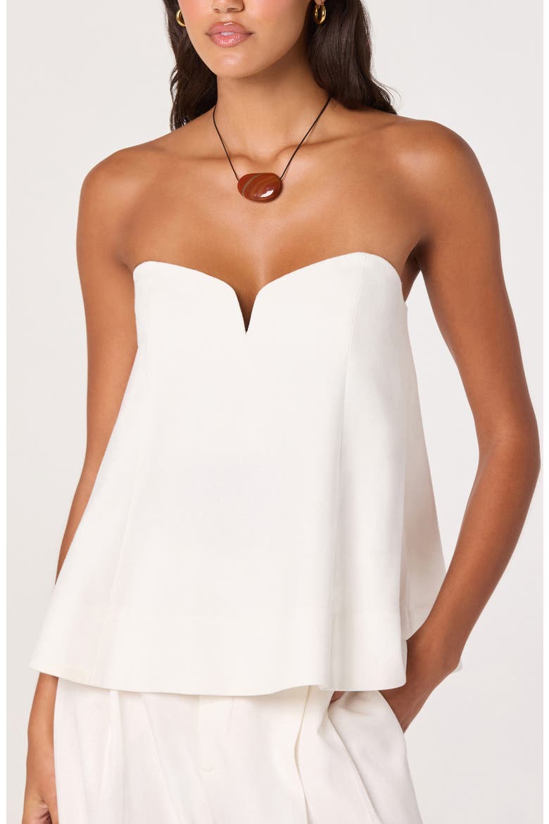 Talulla Strapless Top, Alternate, color, OFF WHITE
