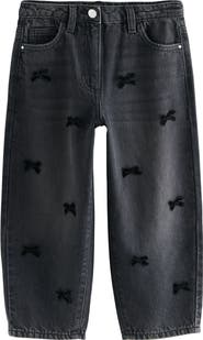 NEXT Kids' Bow Applique Jeans