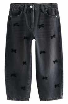 NEXT Kids' Bow Applique Jeans