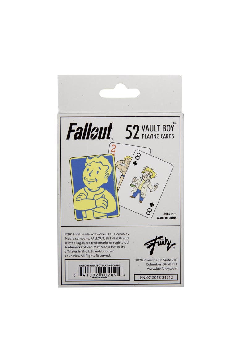 Fallout Vault Boy Playing Cards, Alternate, color, White