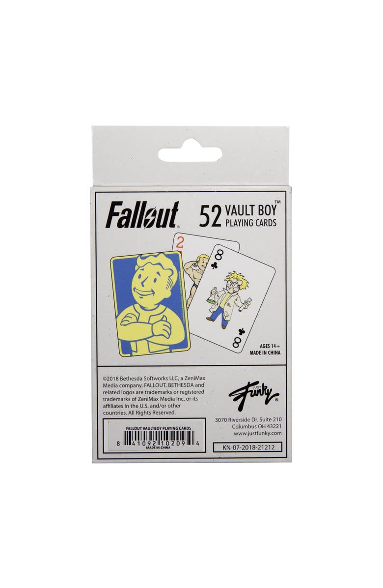 Toynk Fallout Vault Boy Playing Cards, Alternate, color, White