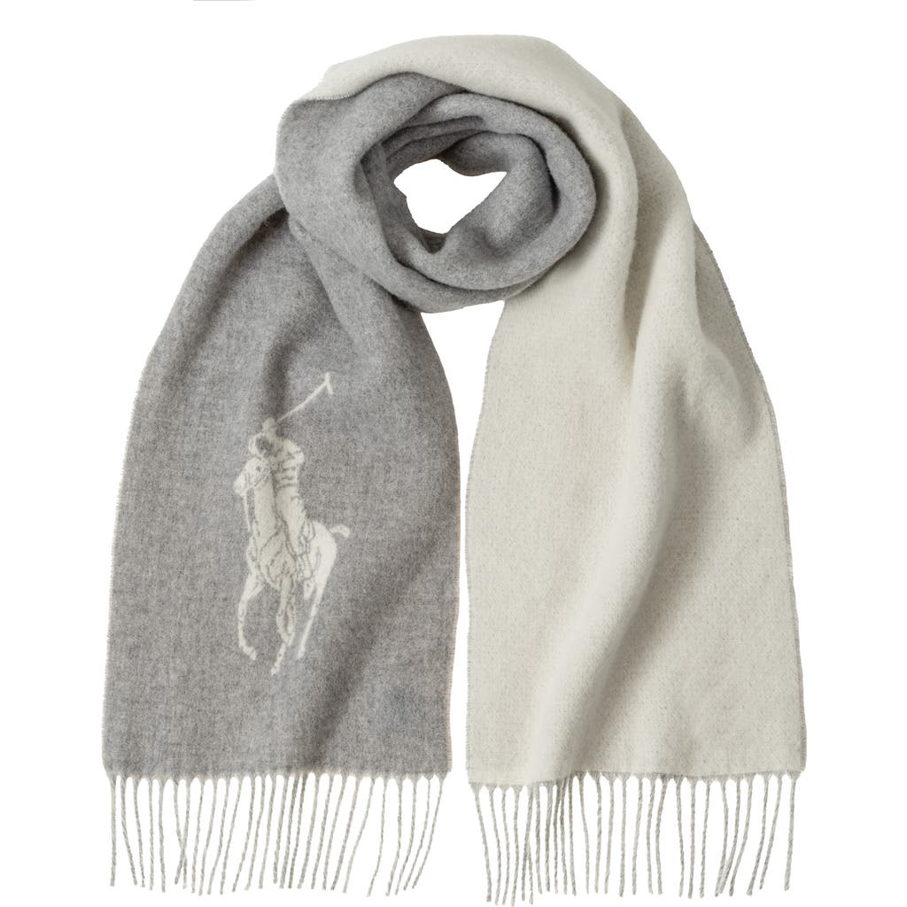Polo Ralph Lauren Polo Player Scarf In Gray