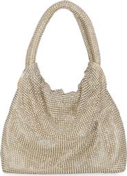 Jessica McClintock Jupiter Rhinestone Mesh Clutch