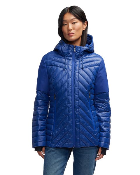 Women's Esmay Lightweight Mixed Media Quilted Packable Puffer