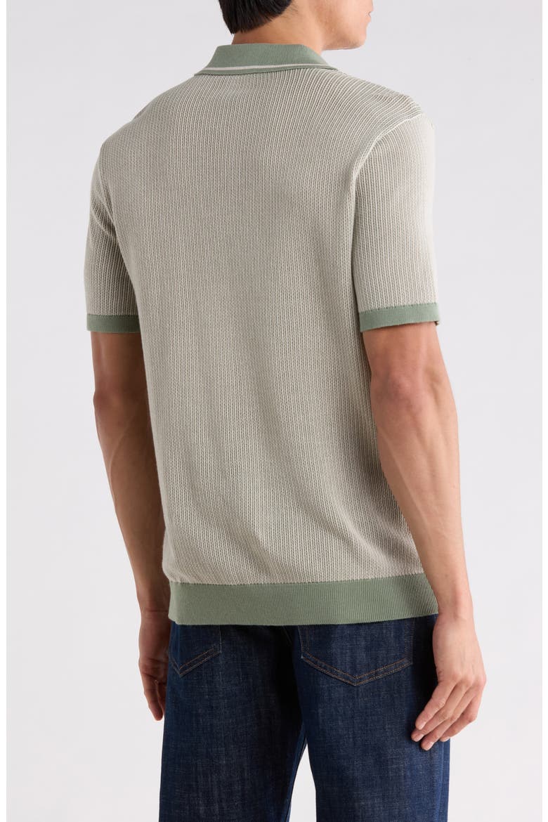 Cotton Polo Sweater, Alternate, color, SEA SPRAY/ MOONBEAM