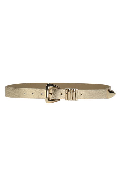 Multi Keeper Faux Leather Belt