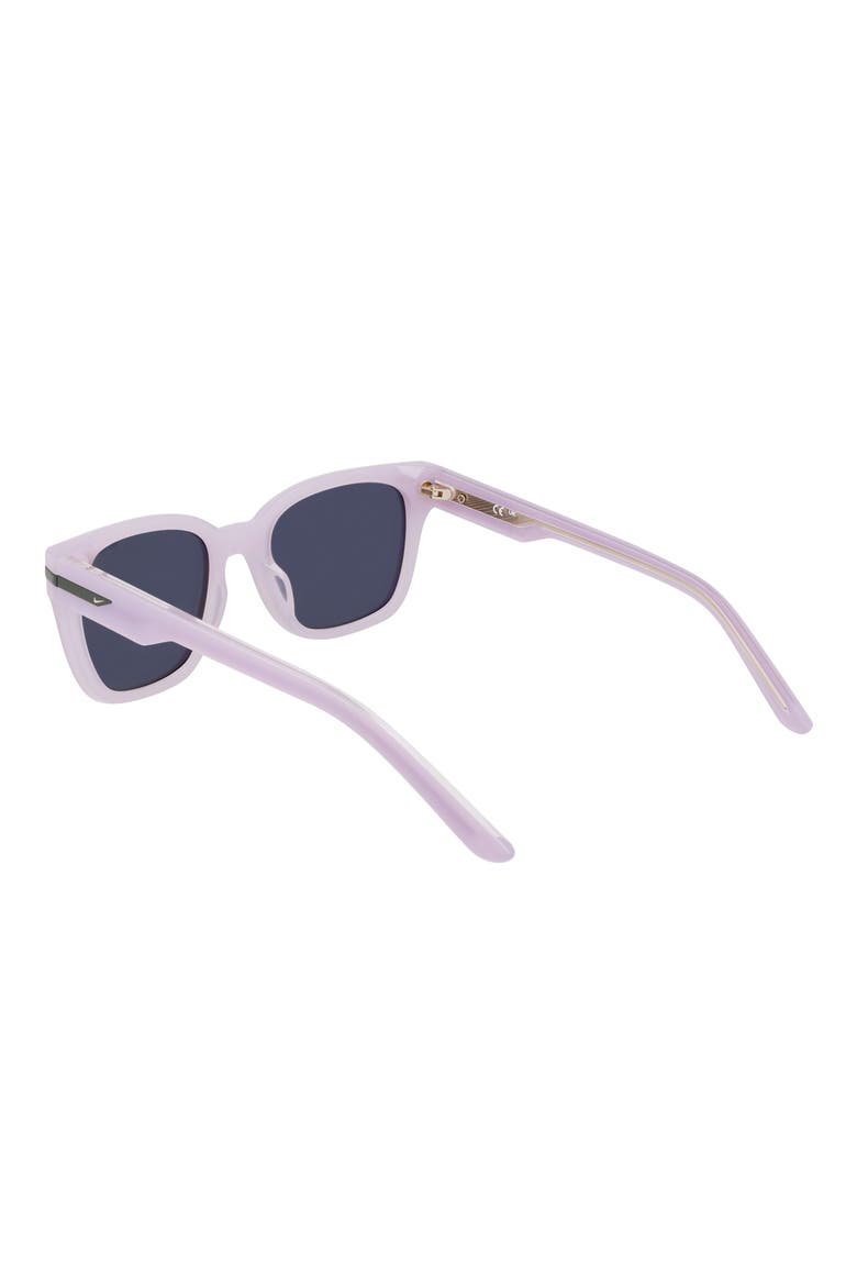 Crescent II 52mm Square Sunglasses, Alternate, color, MILKY LILAC BLOOM / GREEN