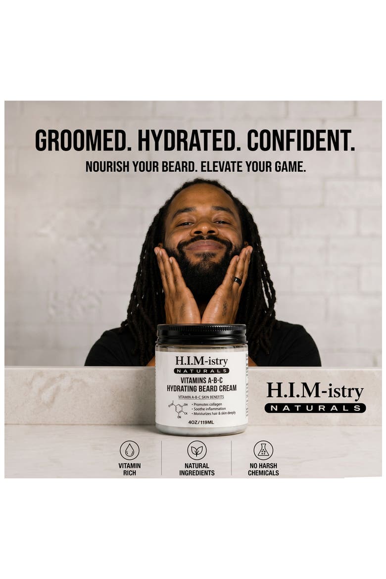 Vitamins A-B-C Hydrating Beard Cream, Alternate, color, NO COLOR