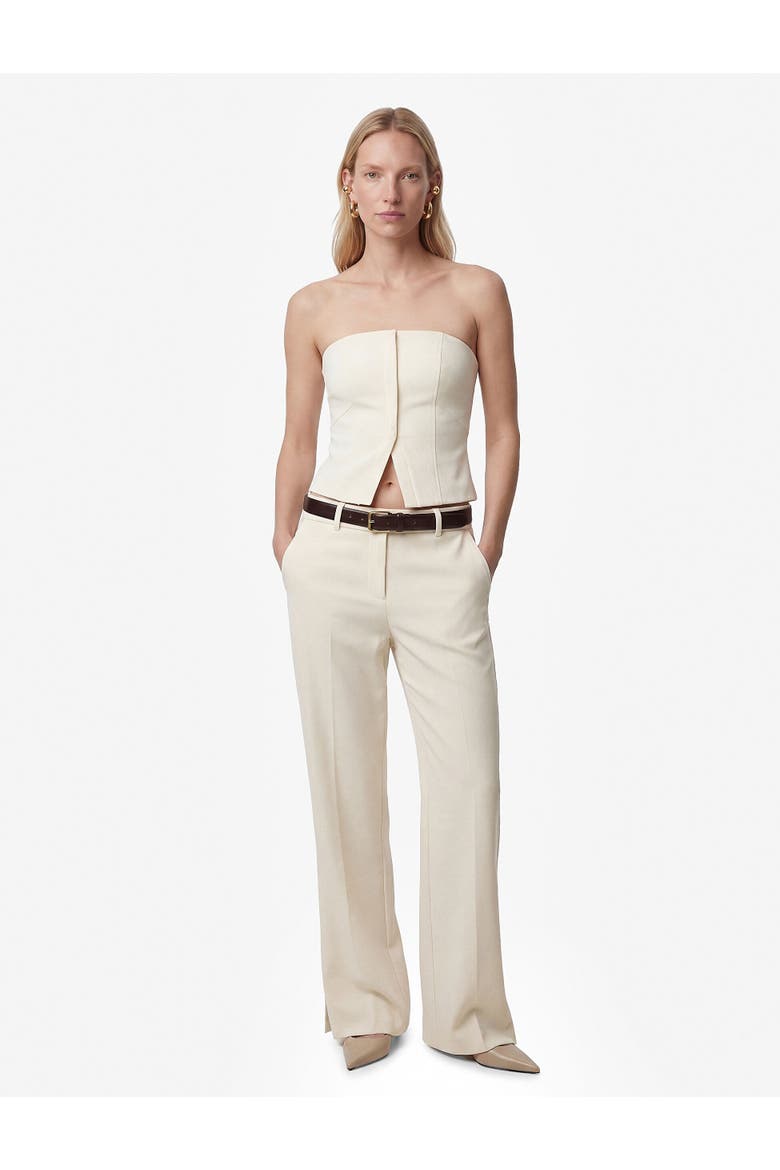 Fitted Strapless Top, Alternate, color, ECRU