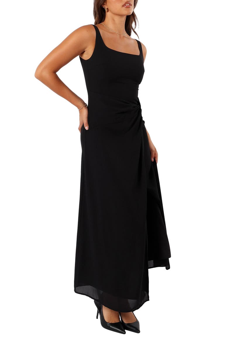 Nadea Wrap Front Sheath Dress, Alternate, color, BLACK