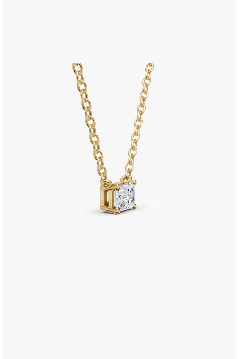 14K Gold 0.25 ct Lab Grown Emerald Shape Diamond Pendant, Alternate, color, Yellow Gold