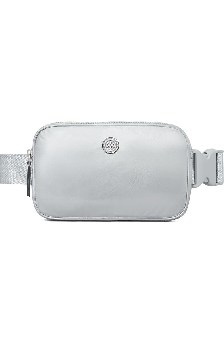 Tory Burch Virginia Metallic Nylon Belt Bag, Main, color,