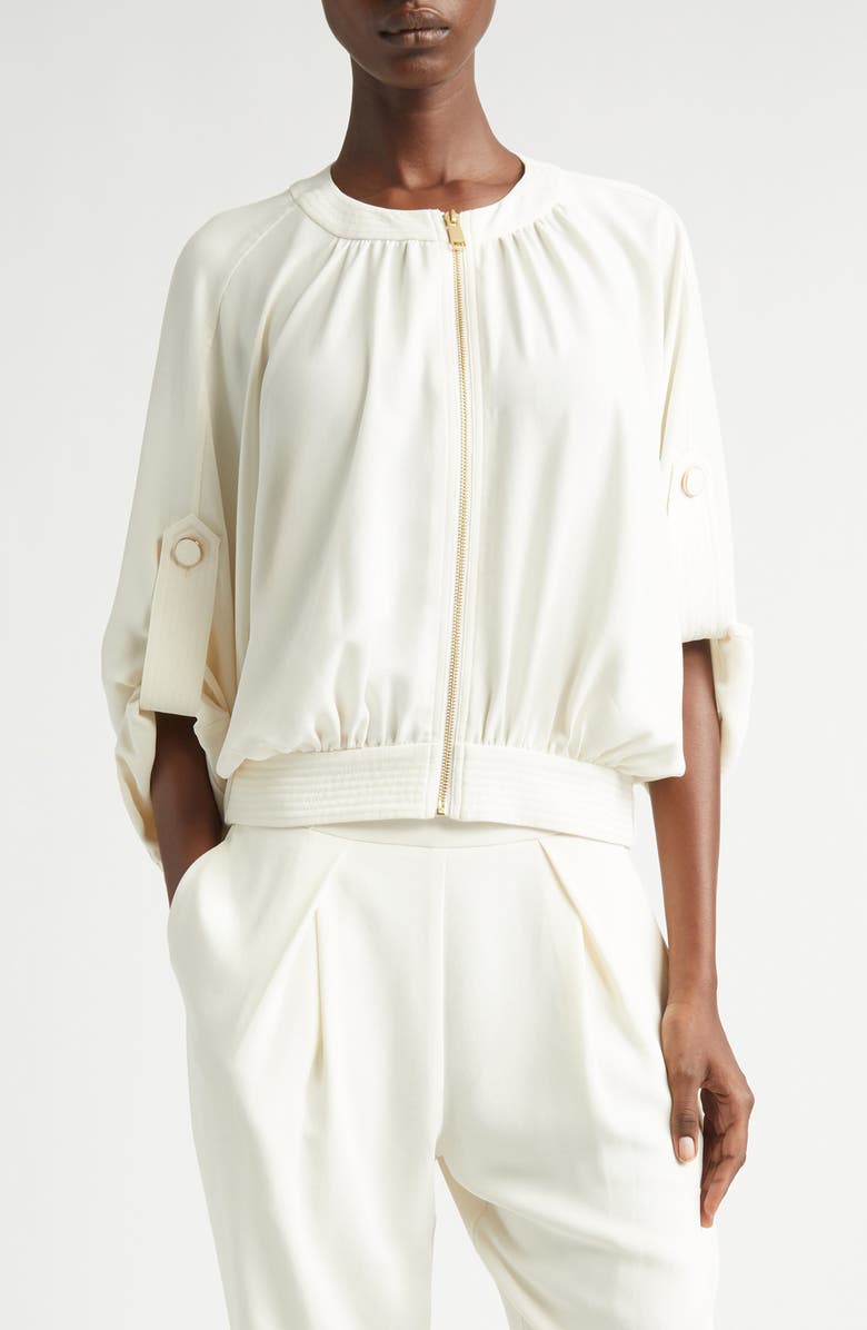 Ramy Brook Coral Bomber Jacket, Main, color, Winter White