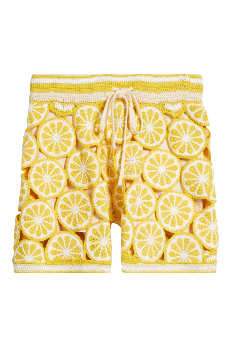 Lemon Crochet Shorts, Alternate, color, YELLOW