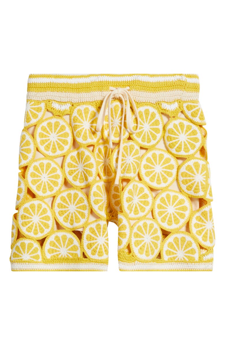 MAVRANS Lemon Crochet Shorts, Main, color, 