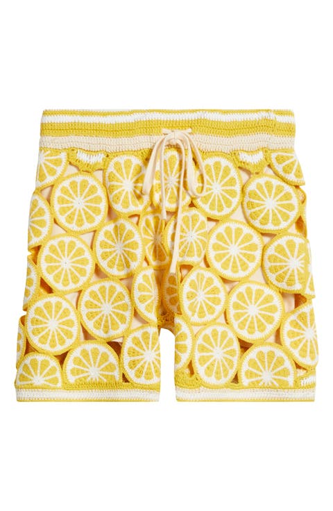 Lemon Crochet Shorts