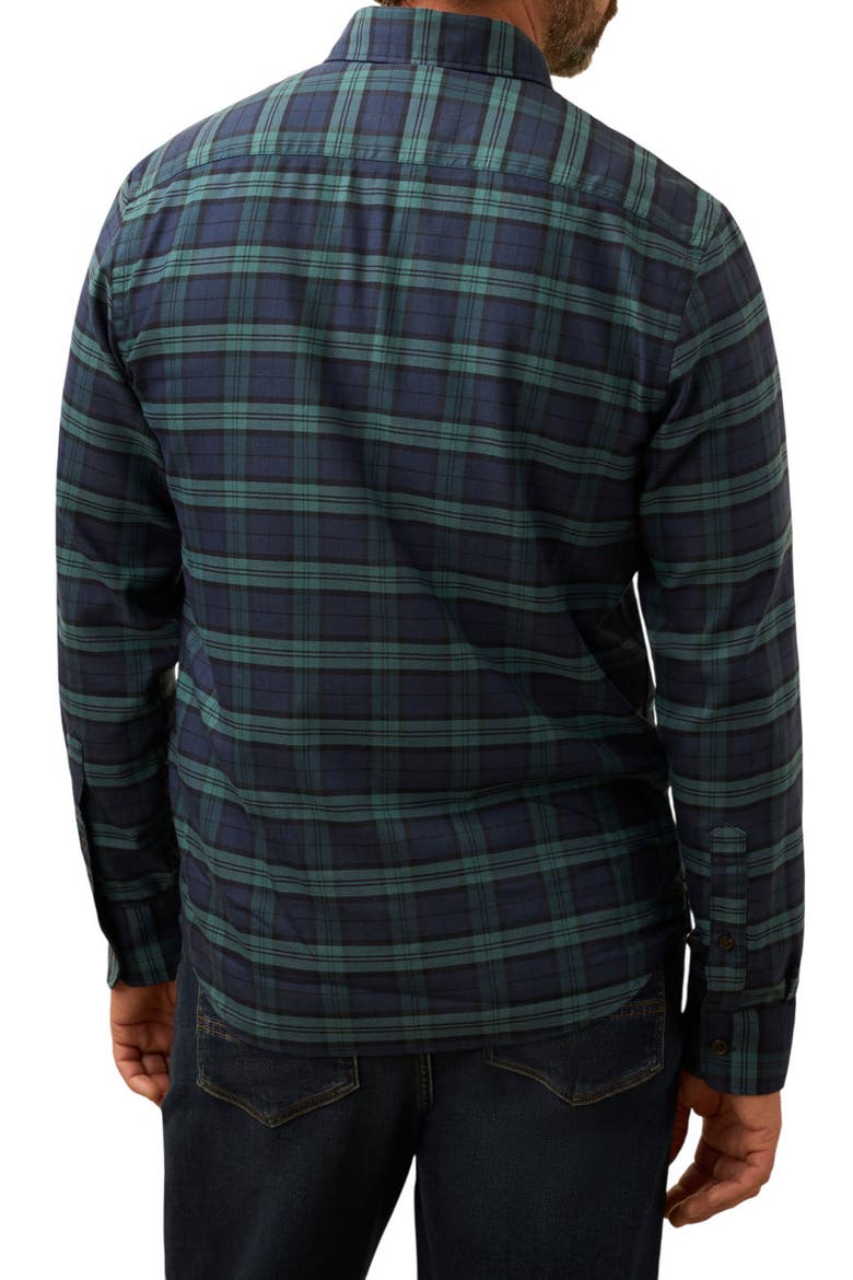 The Movement Stretch Cotton Blend Twill Button-Up Shirt, Alternate, color, HARBOR BLACKWATCH PLAID