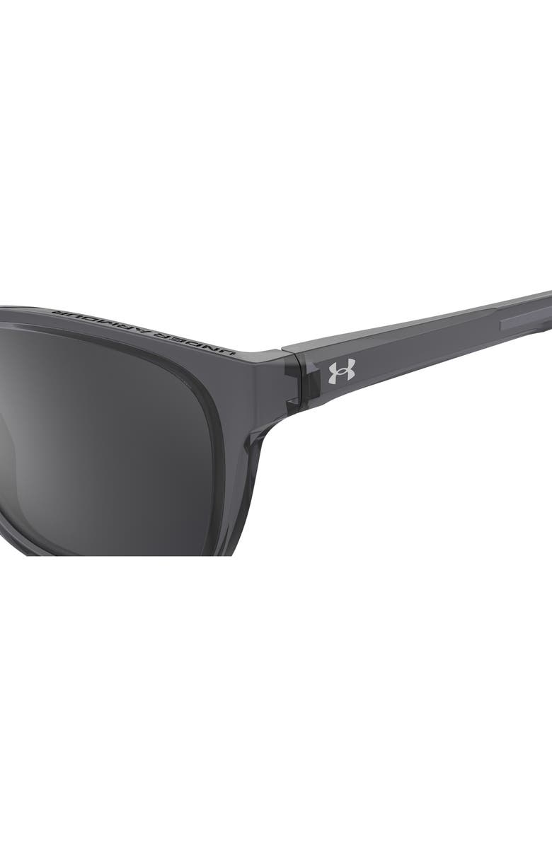 Under Armour 55mm Gradient Polarized Rectangular Sunglasses, Alternate, color, Grey