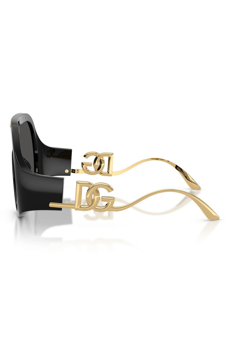 Dolce&Gabbana 128mm Pilot Sunglasses, Alternate, color, Black / Dark Grey