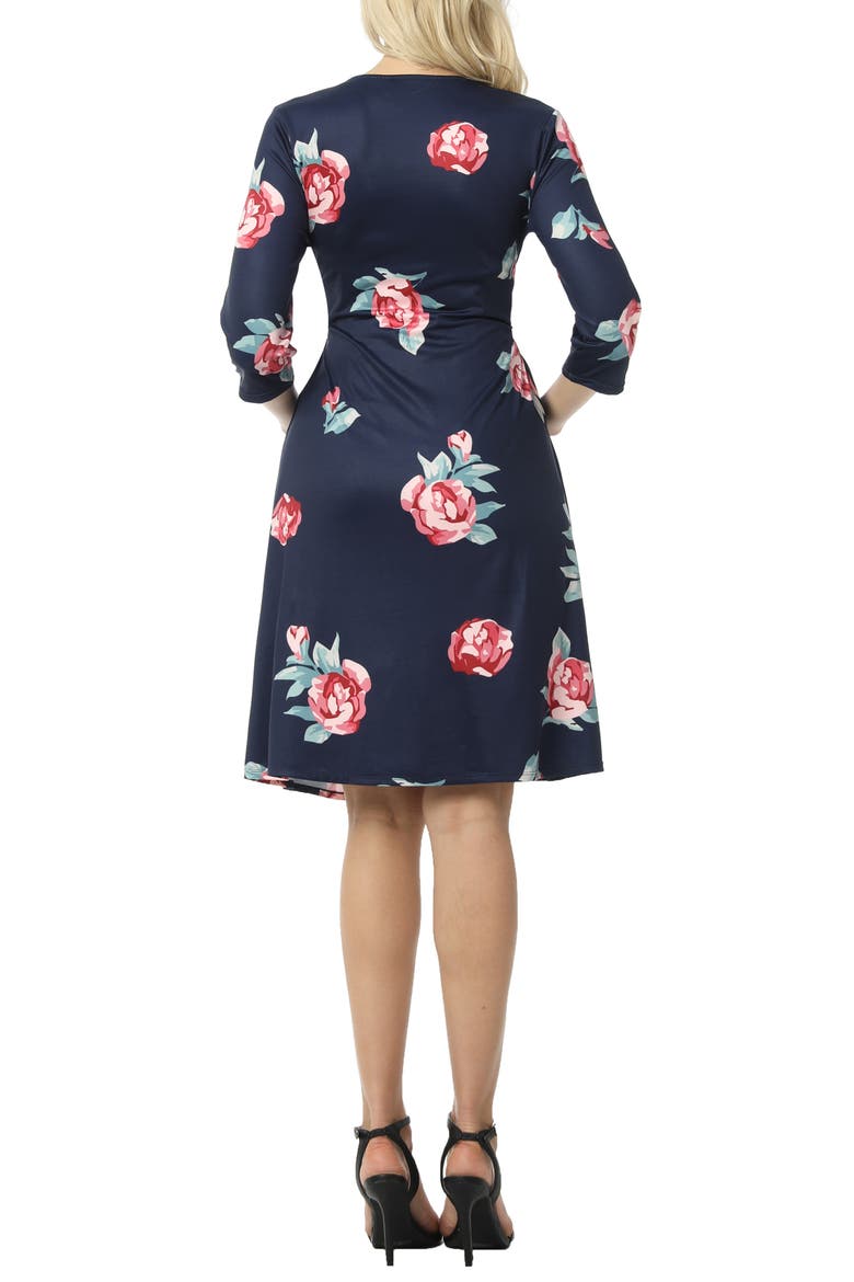 Althea Faux Wrap Maternity Dress, Alternate, color, NAVY