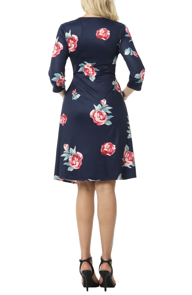 Kimi and Kai Althea Faux Wrap Maternity Dress, Alternate, color, 