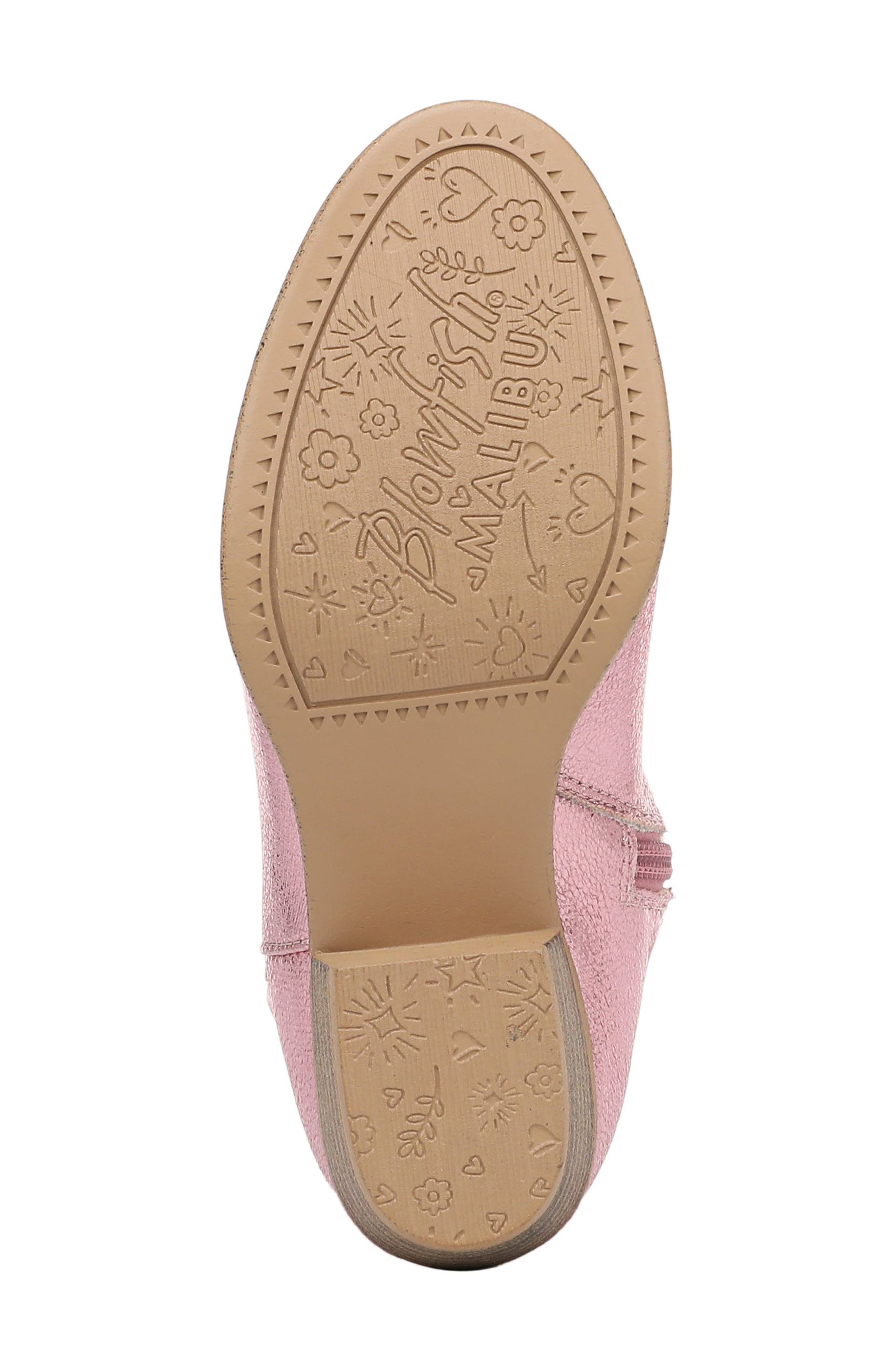 Kids' Sandia Embroidered Western Boot, Alternate, color, PINK FAUX LEATHER
