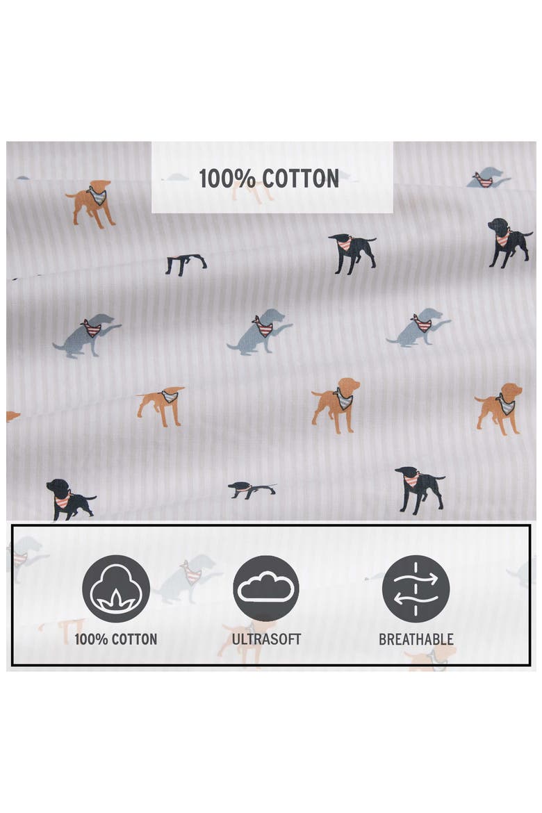 Sea Planes 200 Thread Count 100% Cotton Percale Sheet Set, Alternate, color, LIGHT BEIGE
