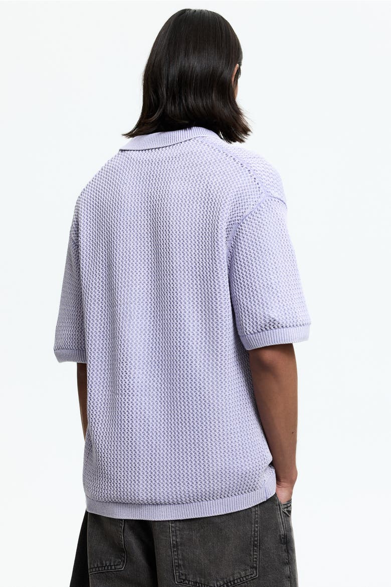 Relaxed Fit  Hole-knit Shirt, Alternate, color, Lilac
