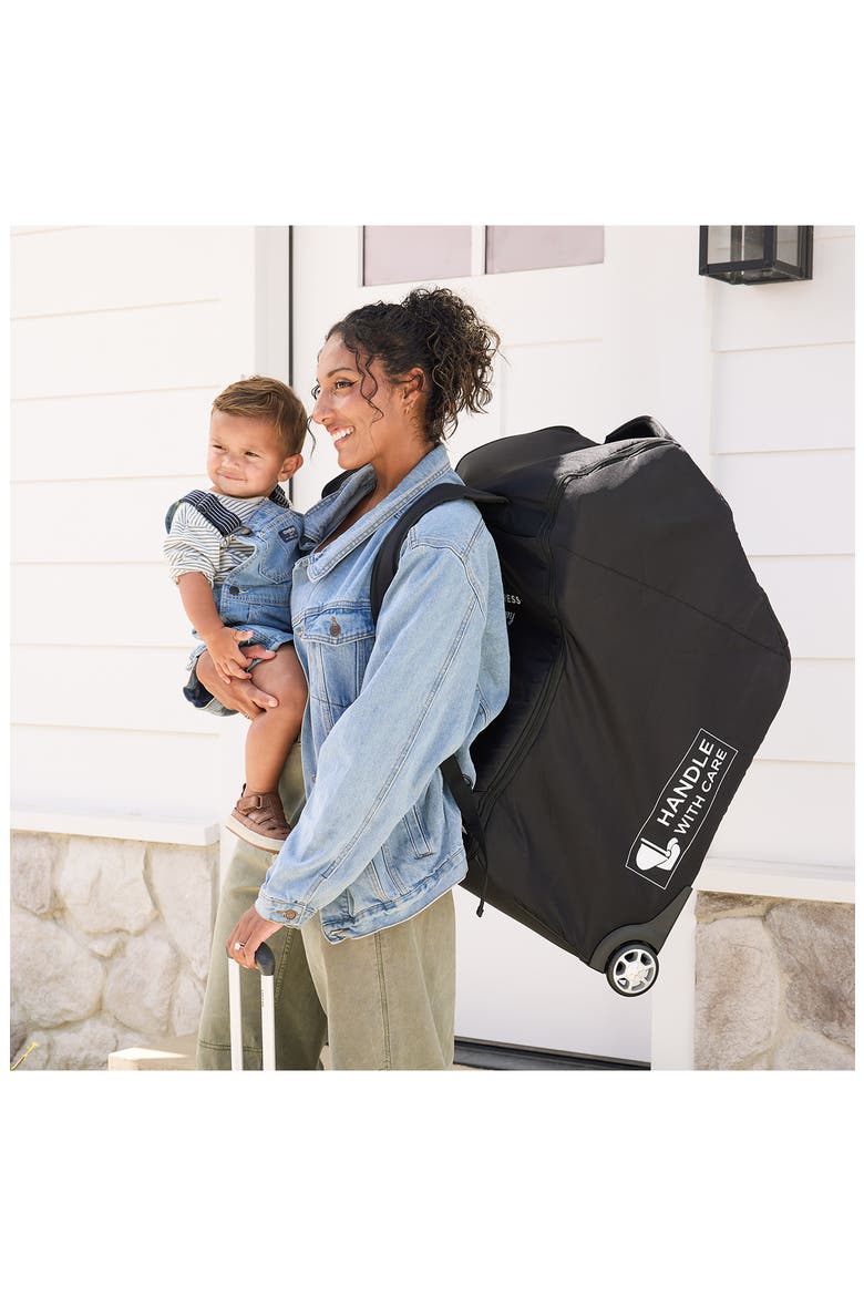 Premier Padded Infant Car Seat Travel Bag with Wheels, Alternate, color, BLACK