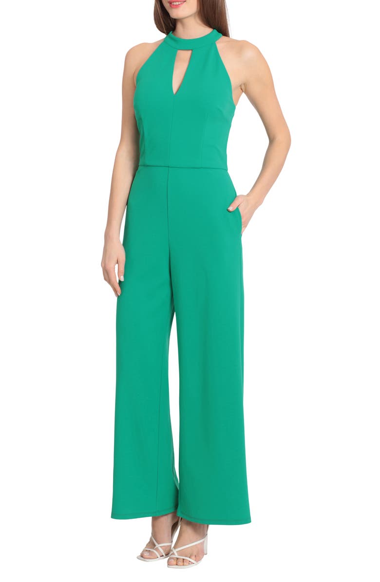 Maggy London Halter Neck Sleeveless Jumpsuit, Alternate, color, 