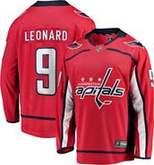 FANATICS Men's Fanatics Ryan Leonard Red Washington Capitals Home Breakaway Jersey
