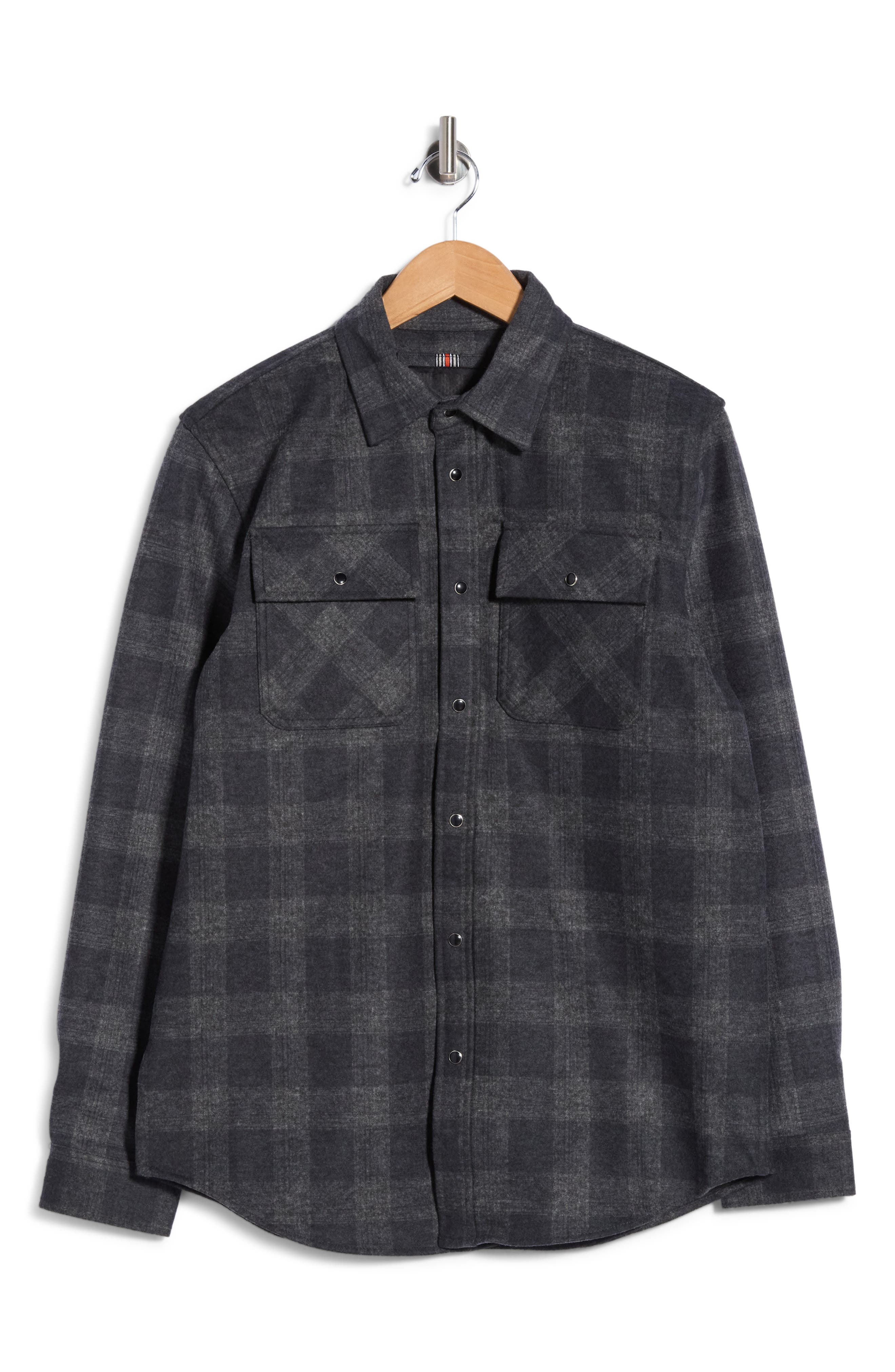 Plaid Button-Up Shirt Jacket