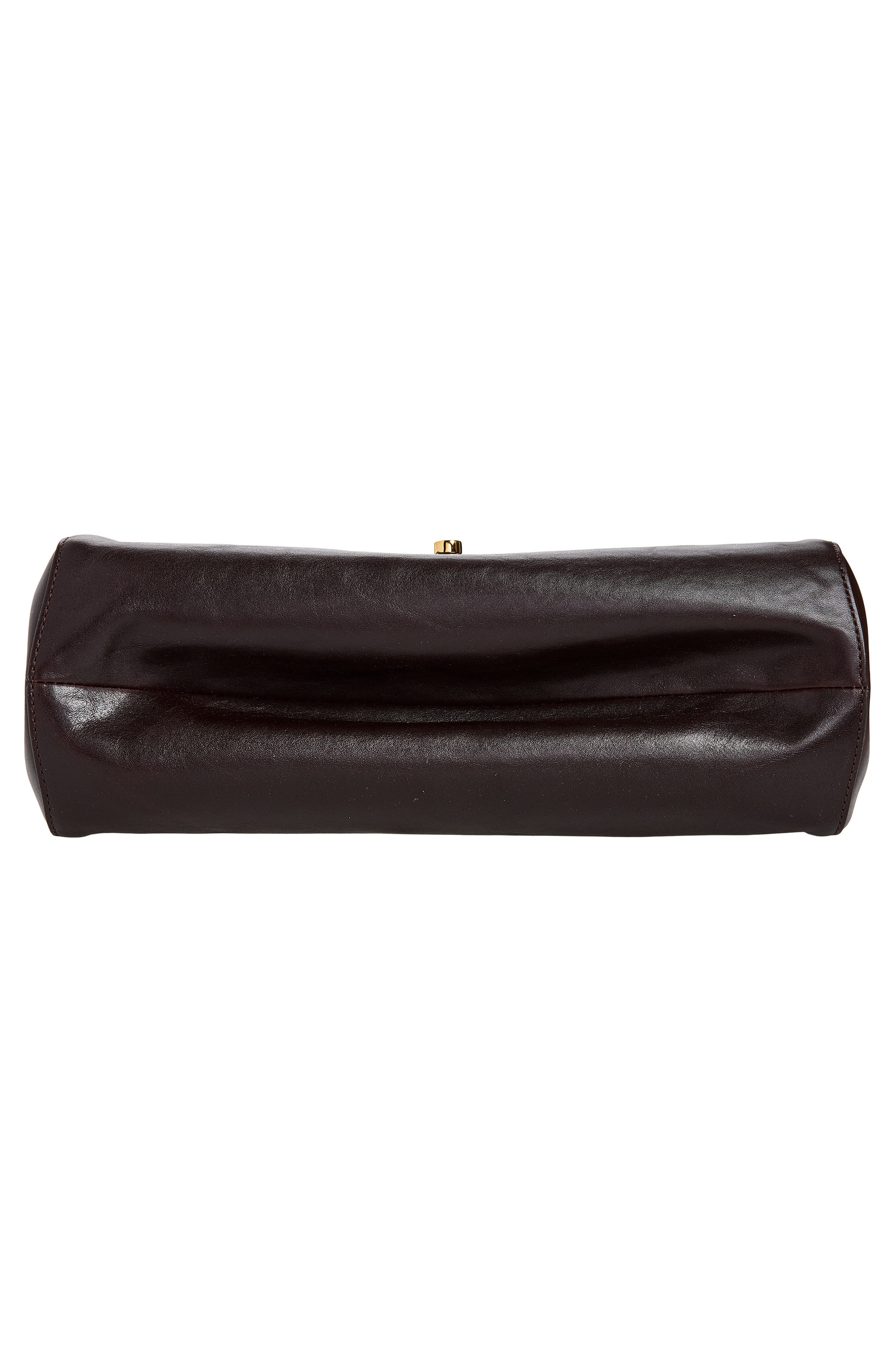 Leather East/West Shoulder Bag, Alternate, color, METAL BROWN