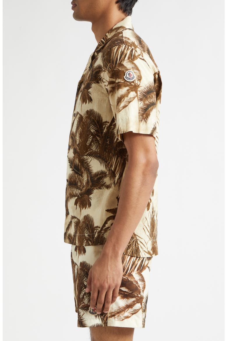 Cotton & Flax Camp Shirt, Alternate, color, BEIGE