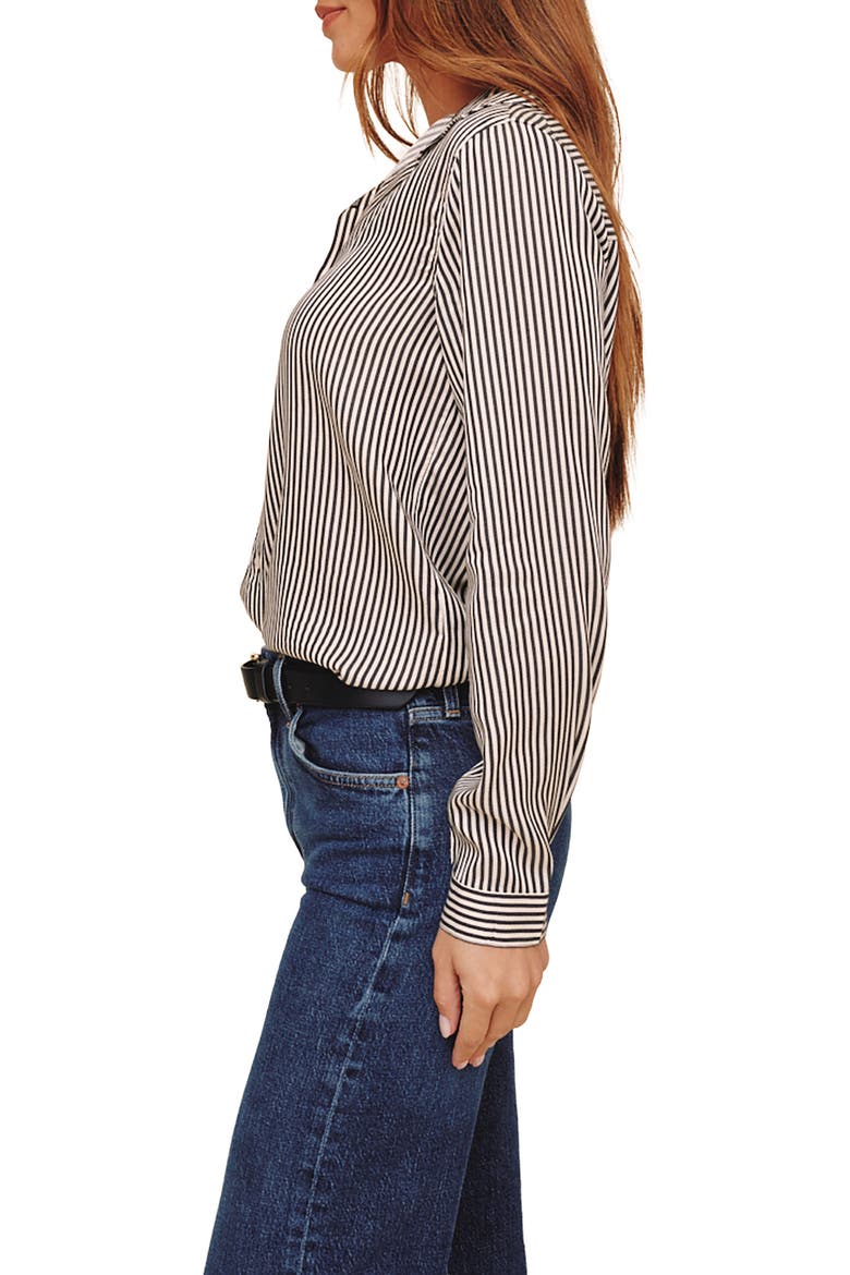 Stripe Oversize Button-Up Shirt, Alternate, color, VINTAGE PINSTRIPE