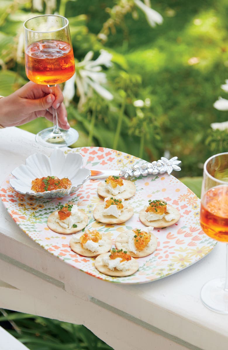 Mariposa Cosmos White Dip Dish, Alternate, color, White