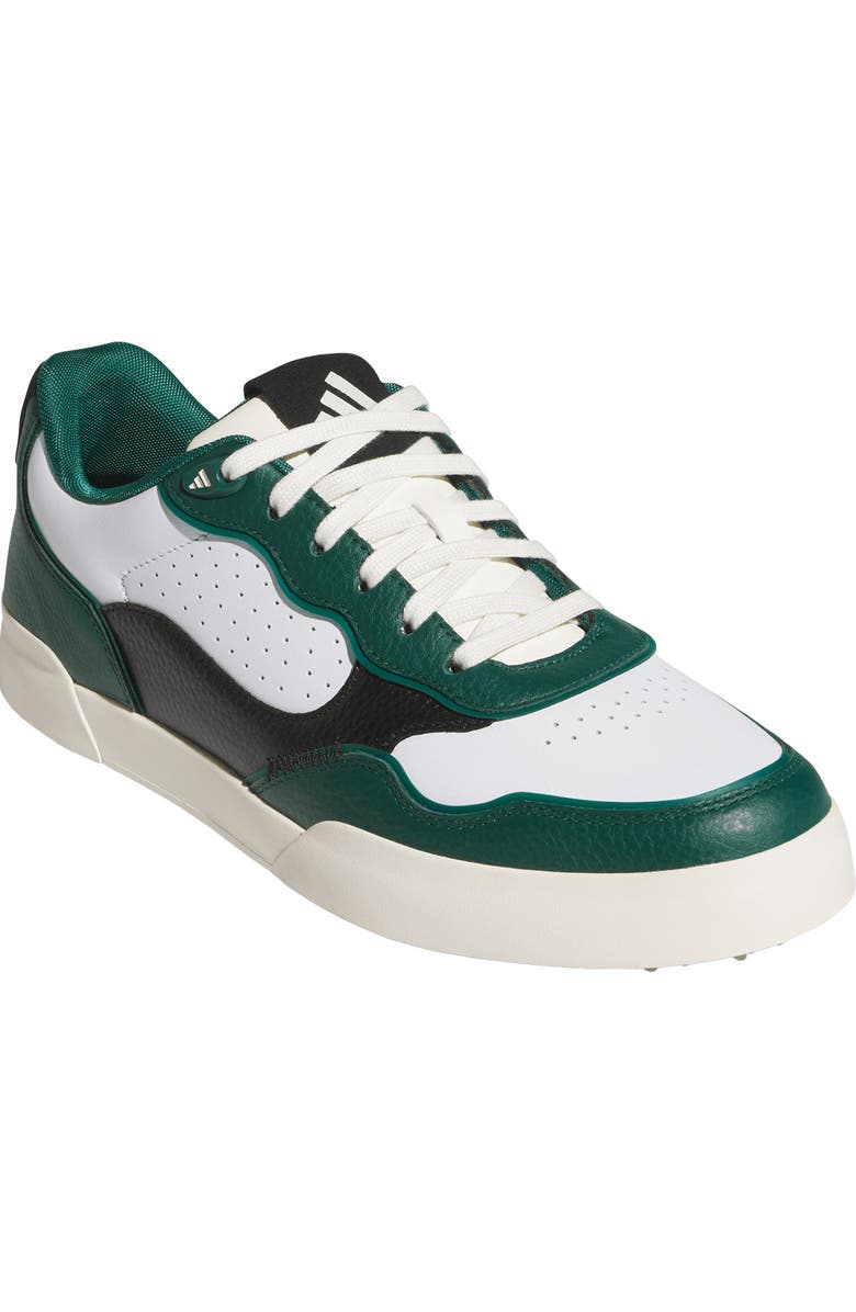 adidas Retrocross 25 Spikeless Golf Shoe, Main, color, White/ Collegiate Green/ Black