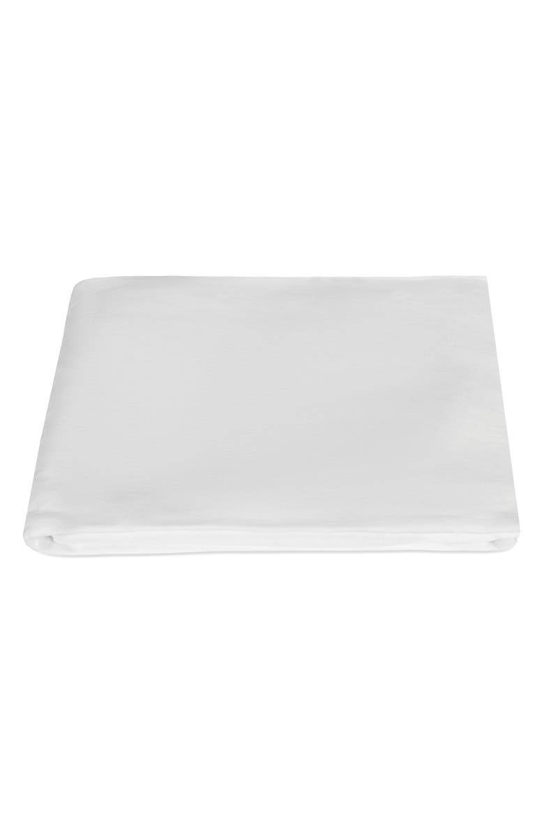 Matouk Roman Hemstitch Linen Flat Sheet, Main, color, White