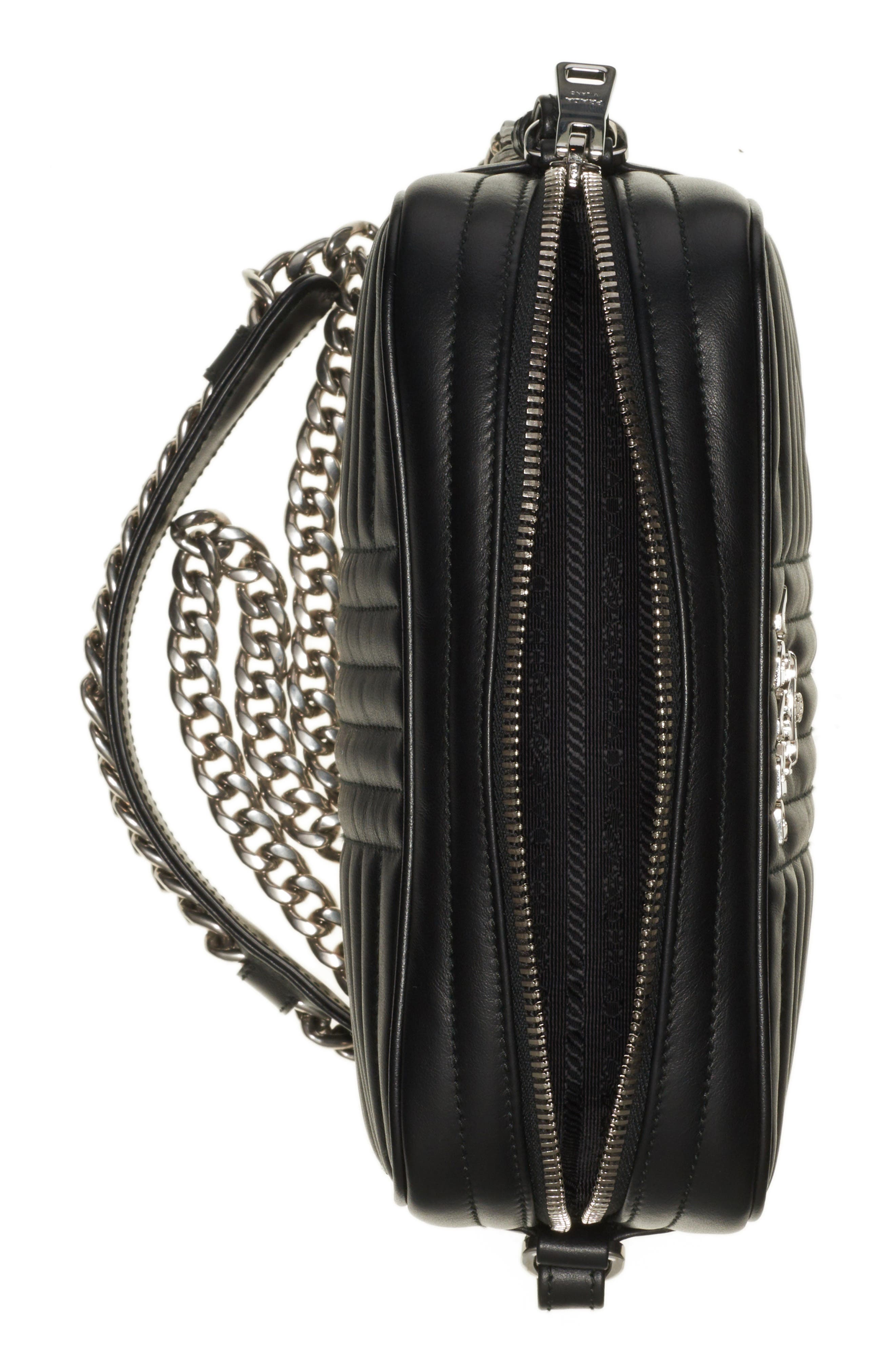 Prada Small Quilted Leather Camera Bag, Alternate, color, 