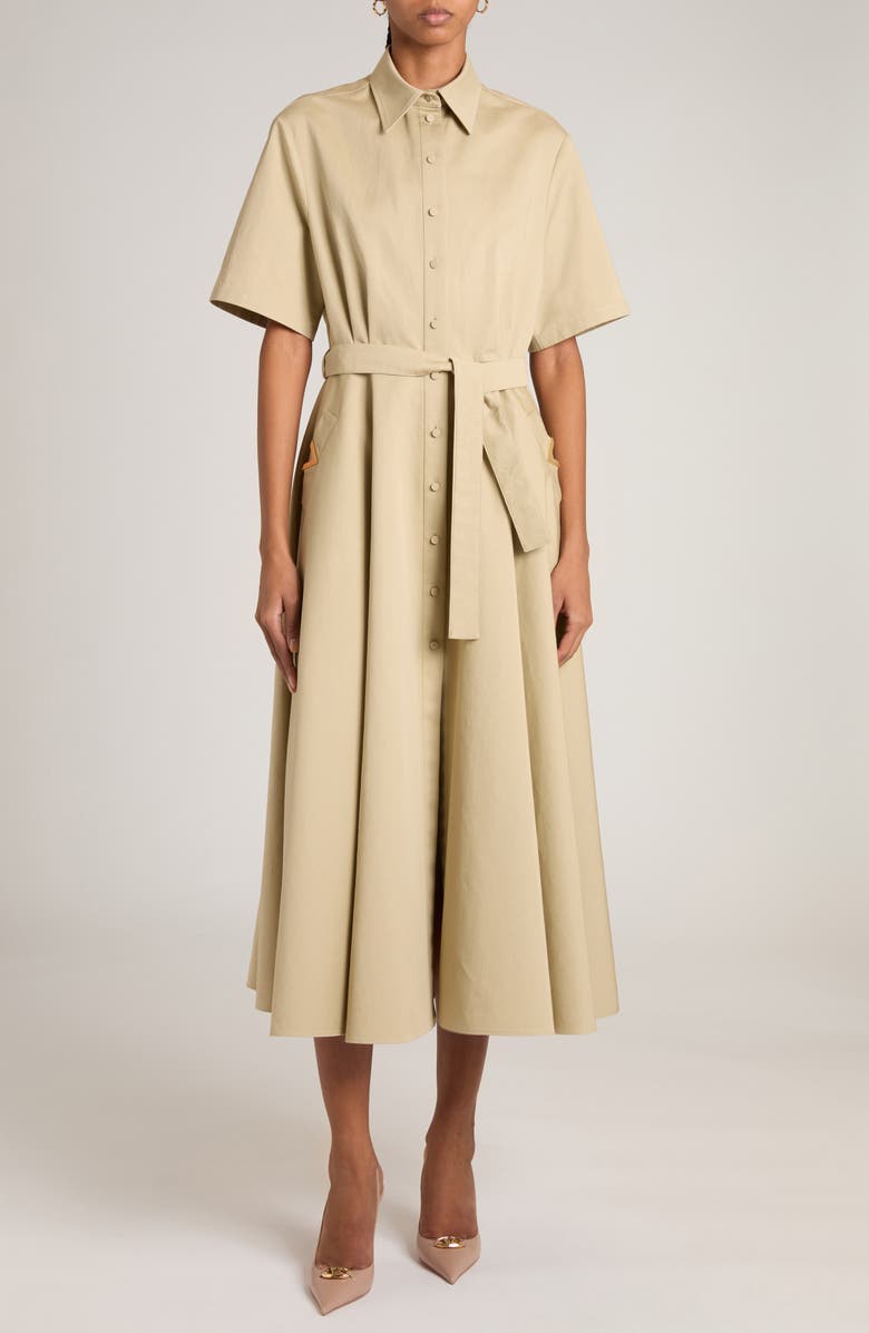 Valentino Garavani Oversize Cotton & Linen Shirtdress, Main, color,