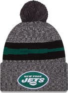 New Era Men's New Era  Gray New York Jets 2023 Sideline Sport Cuffed Pom Knit Hat