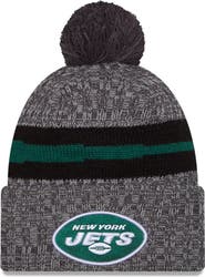 New Era Men's New Era  Gray New York Jets 2023 Sideline Sport Cuffed Pom Knit Hat